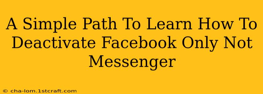 A Simple Path To Learn How To Deactivate Facebook Only Not Messenger