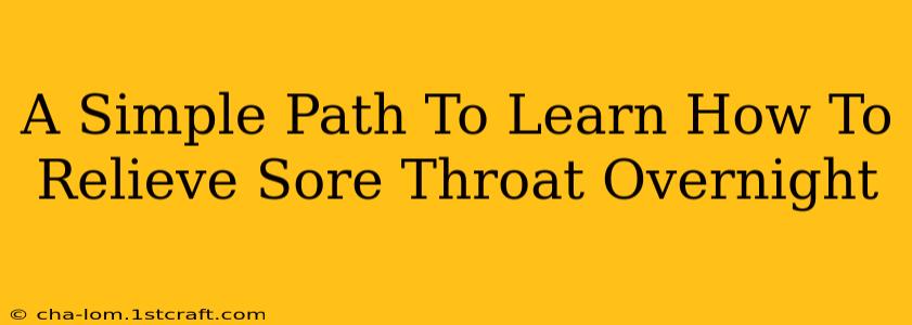 A Simple Path To Learn How To Relieve Sore Throat Overnight