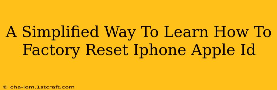 A Simplified Way To Learn How To Factory Reset Iphone Apple Id