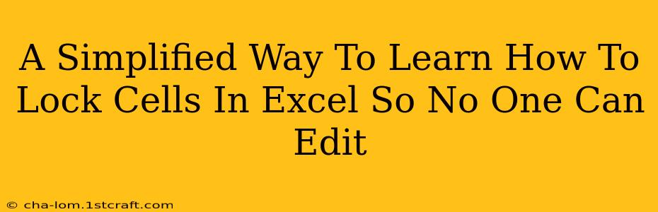 A Simplified Way To Learn How To Lock Cells In Excel So No One Can Edit