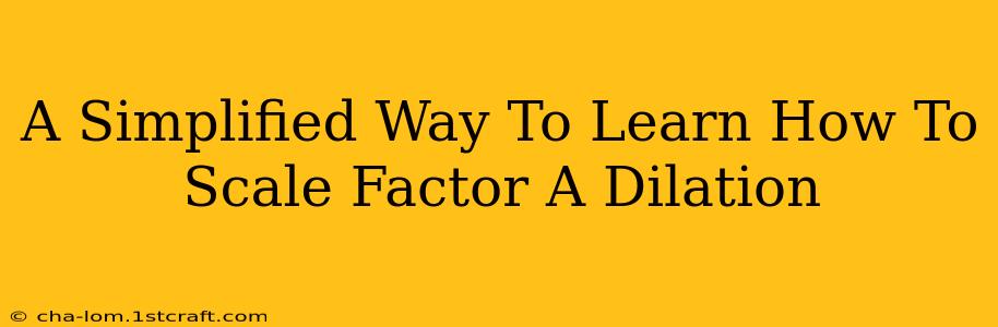 A Simplified Way To Learn How To Scale Factor A Dilation