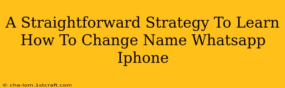 A Straightforward Strategy To Learn How To Change Name Whatsapp Iphone