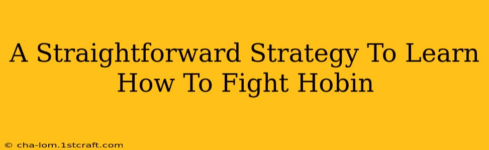 A Straightforward Strategy To Learn How To Fight Hobin