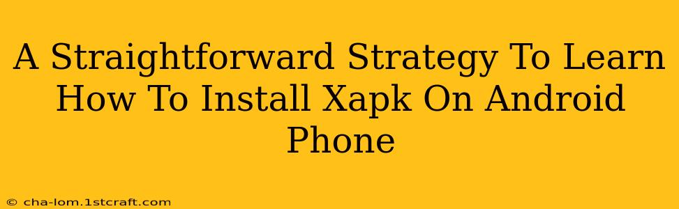 A Straightforward Strategy To Learn How To Install Xapk On Android Phone