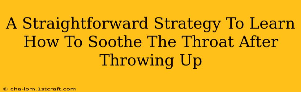 A Straightforward Strategy To Learn How To Soothe The Throat After Throwing Up