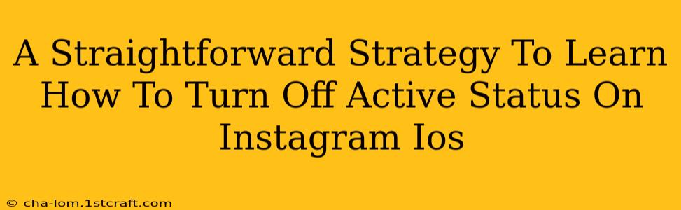 A Straightforward Strategy To Learn How To Turn Off Active Status On Instagram Ios