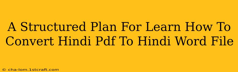 A Structured Plan For Learn How To Convert Hindi Pdf To Hindi Word File