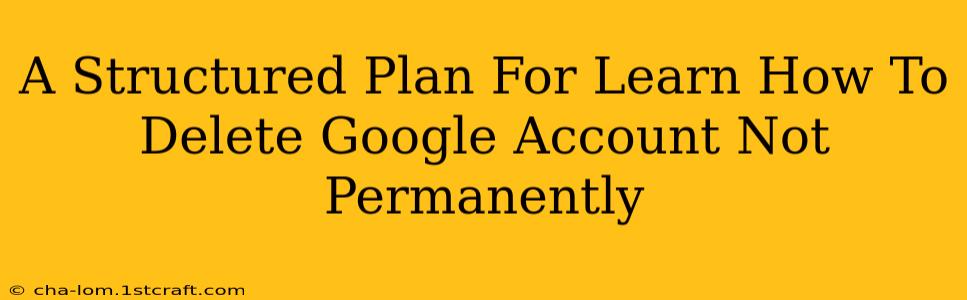 A Structured Plan For Learn How To Delete Google Account Not Permanently