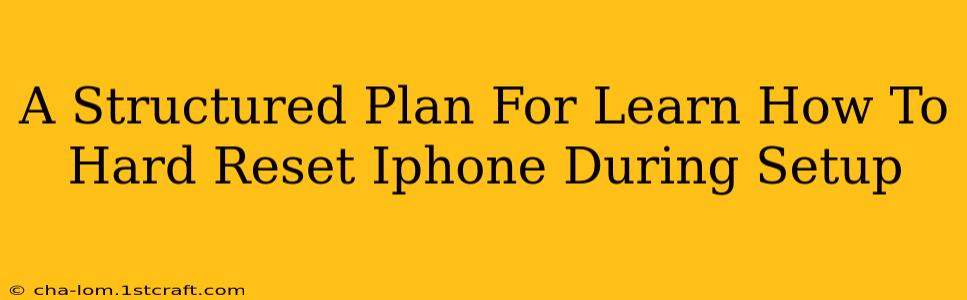 A Structured Plan For Learn How To Hard Reset Iphone During Setup