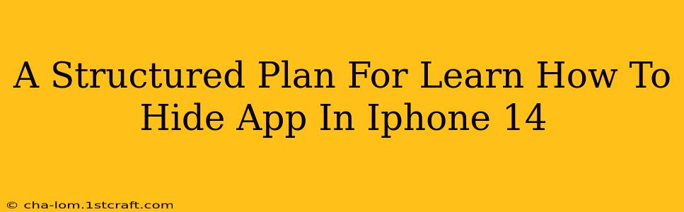 A Structured Plan For Learn How To Hide App In Iphone 14