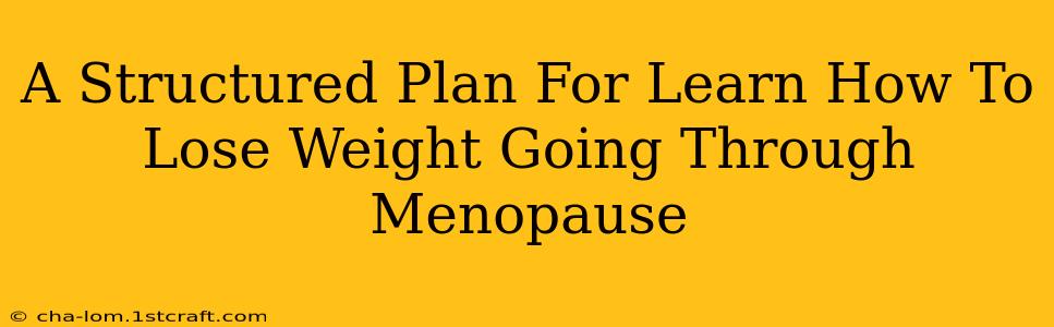 A Structured Plan For Learn How To Lose Weight Going Through Menopause