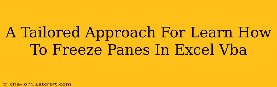 A Tailored Approach For Learn How To Freeze Panes In Excel Vba