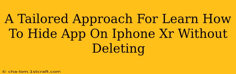 A Tailored Approach For Learn How To Hide App On Iphone Xr Without Deleting