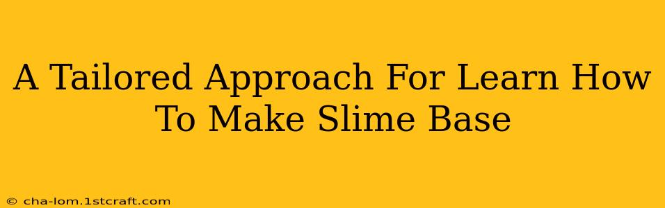 A Tailored Approach For Learn How To Make Slime Base