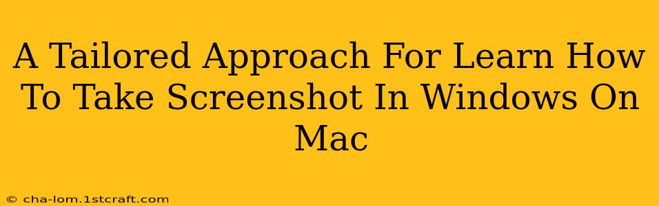 A Tailored Approach For Learn How To Take Screenshot In Windows On Mac