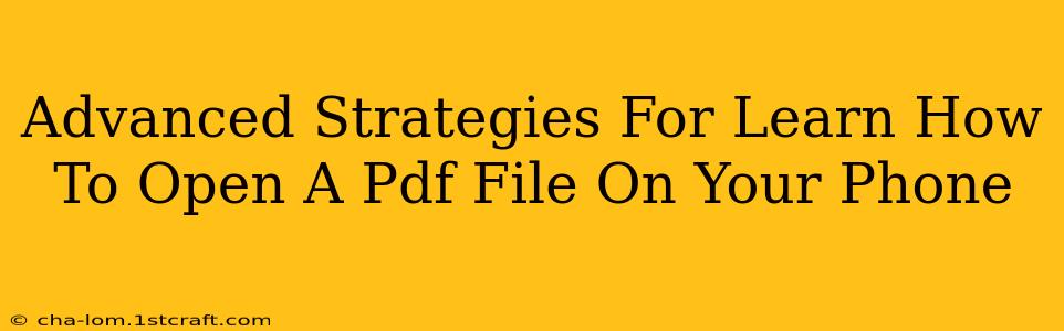 Advanced Strategies For Learn How To Open A Pdf File On Your Phone