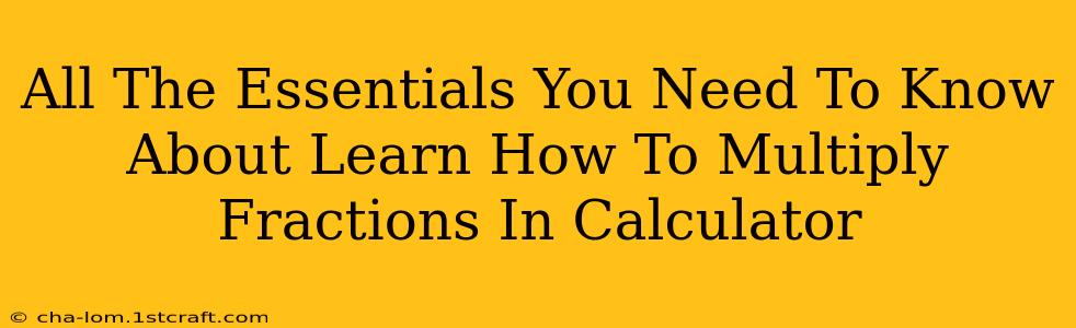 All The Essentials You Need To Know About Learn How To Multiply Fractions In Calculator