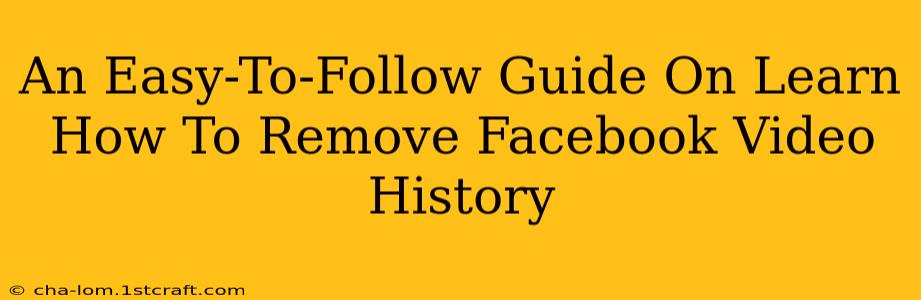 An Easy-To-Follow Guide On Learn How To Remove Facebook Video History