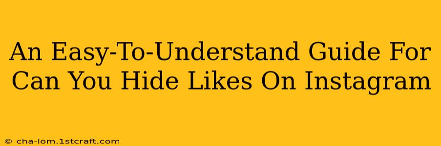 An Easy-To-Understand Guide For Can You Hide Likes On Instagram