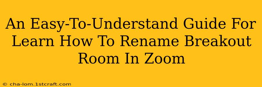 An Easy-To-Understand Guide For Learn How To Rename Breakout Room In Zoom