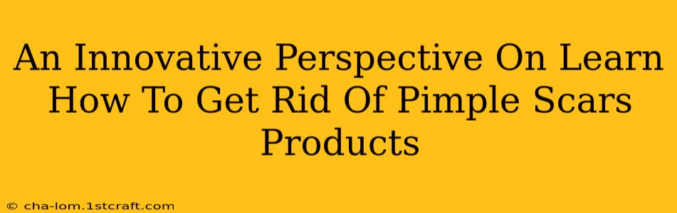 An Innovative Perspective On Learn How To Get Rid Of Pimple Scars Products