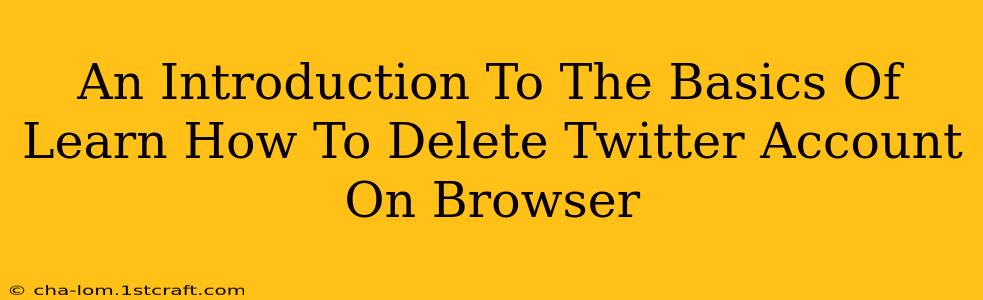 An Introduction To The Basics Of Learn How To Delete Twitter Account On Browser