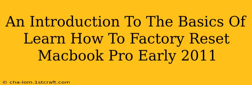 An Introduction To The Basics Of Learn How To Factory Reset Macbook Pro Early 2011