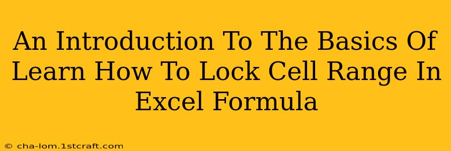 An Introduction To The Basics Of Learn How To Lock Cell Range In Excel Formula