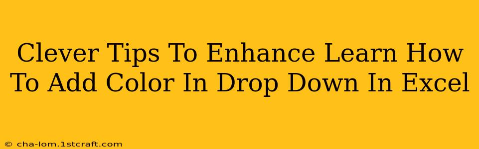 Clever Tips To Enhance Learn How To Add Color In Drop Down In Excel