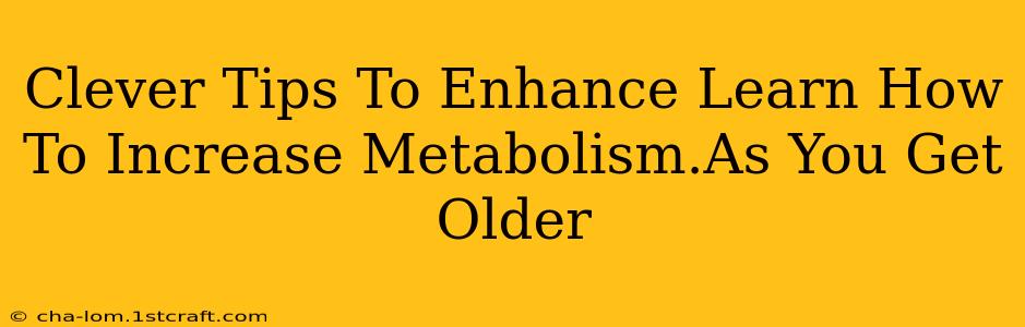 Clever Tips To Enhance Learn How To Increase Metabolism.As You Get Older