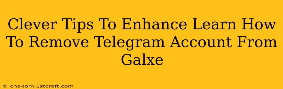 Clever Tips To Enhance Learn How To Remove Telegram Account From Galxe