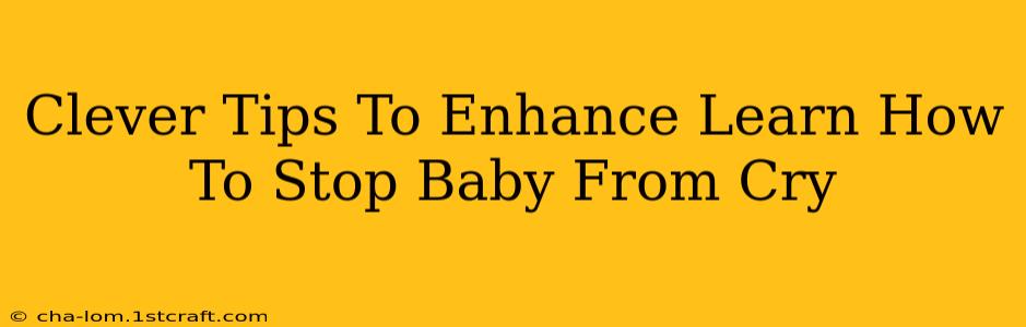 Clever Tips To Enhance Learn How To Stop Baby From Cry