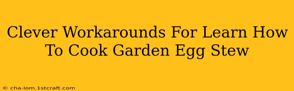 Clever Workarounds For Learn How To Cook Garden Egg Stew