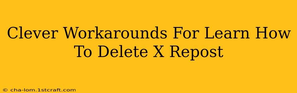 Clever Workarounds For Learn How To Delete X Repost