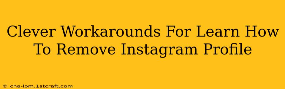 Clever Workarounds For Learn How To Remove Instagram Profile