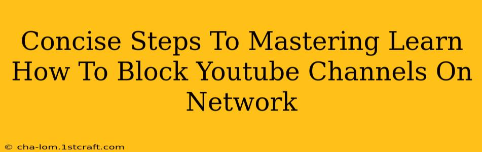 Concise Steps To Mastering Learn How To Block Youtube Channels On Network