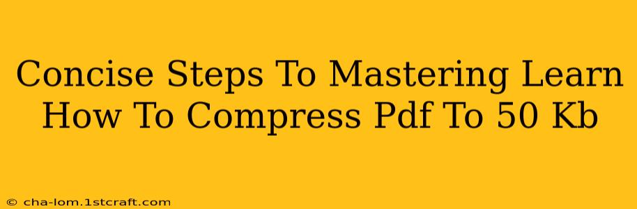 Concise Steps To Mastering Learn How To Compress Pdf To 50 Kb