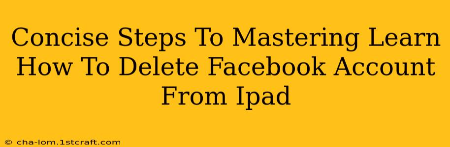 Concise Steps To Mastering Learn How To Delete Facebook Account From Ipad