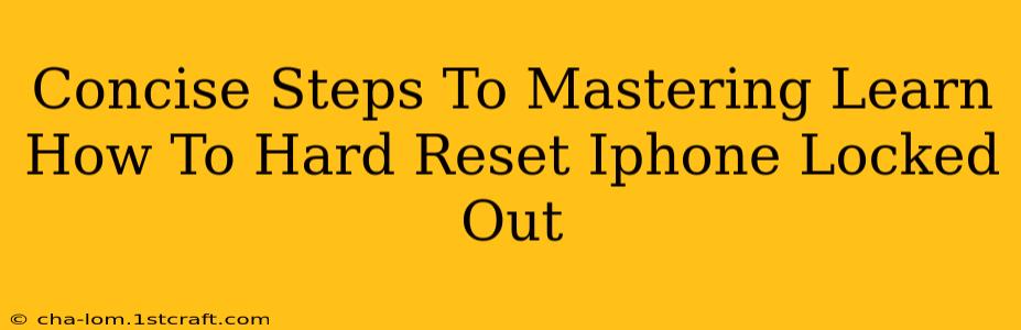 Concise Steps To Mastering Learn How To Hard Reset Iphone Locked Out