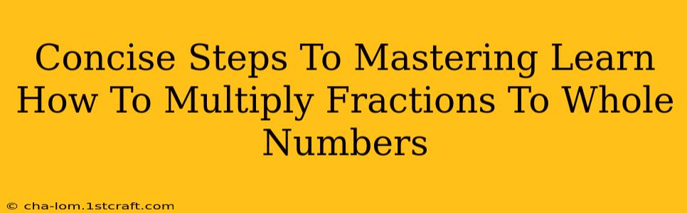 Concise Steps To Mastering Learn How To Multiply Fractions To Whole Numbers