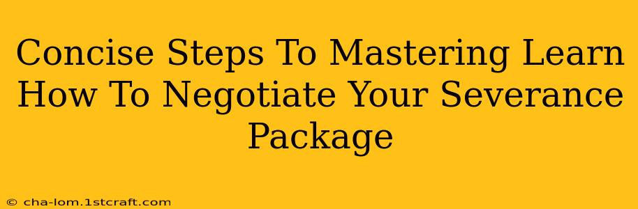 Concise Steps To Mastering Learn How To Negotiate Your Severance Package