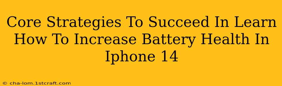 Core Strategies To Succeed In Learn How To Increase Battery Health In Iphone 14