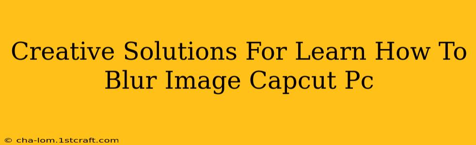 Creative Solutions For Learn How To Blur Image Capcut Pc