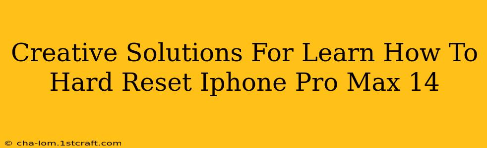 Creative Solutions For Learn How To Hard Reset Iphone Pro Max 14