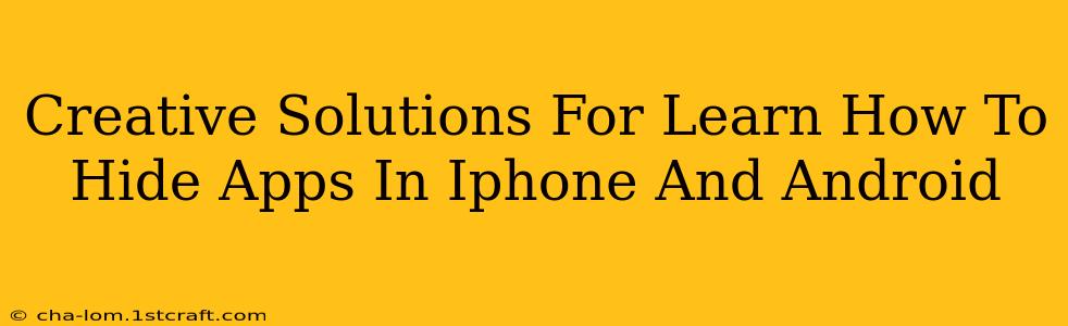 Creative Solutions For Learn How To Hide Apps In Iphone And Android