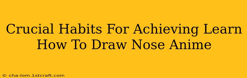 Crucial Habits For Achieving Learn How To Draw Nose Anime