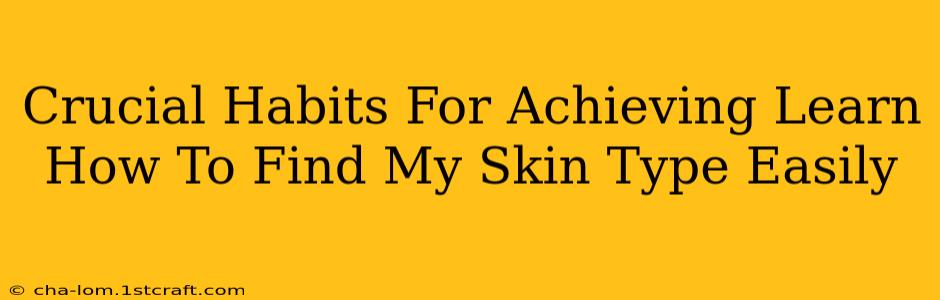 Crucial Habits For Achieving Learn How To Find My Skin Type Easily