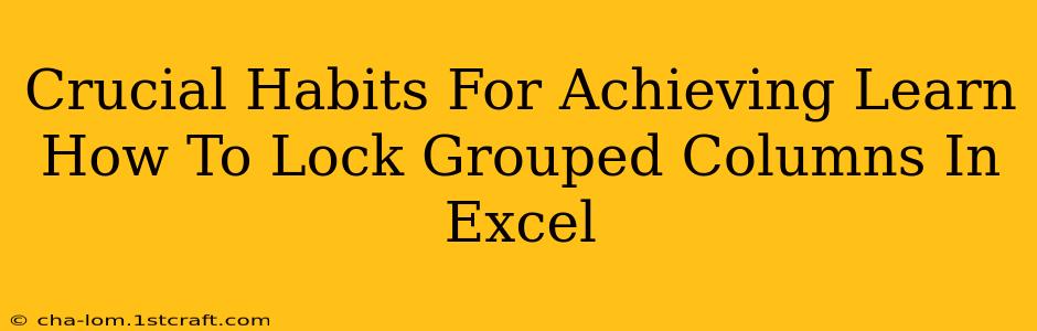 Crucial Habits For Achieving Learn How To Lock Grouped Columns In Excel