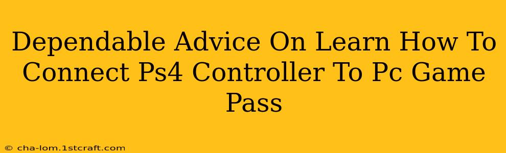 Dependable Advice On Learn How To Connect Ps4 Controller To Pc Game Pass