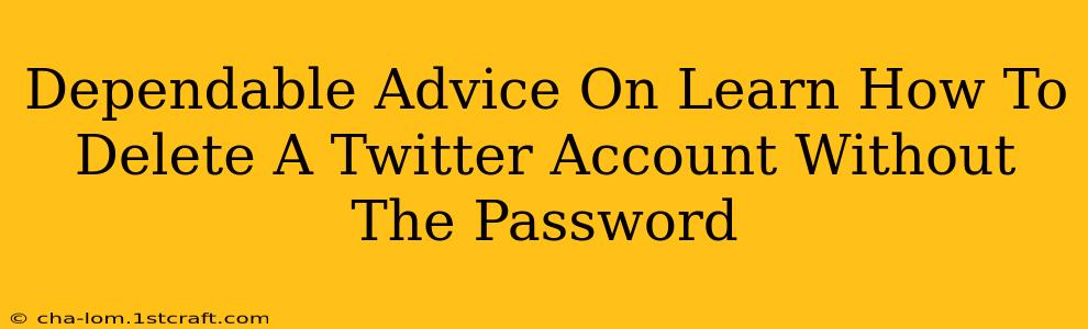 Dependable Advice On Learn How To Delete A Twitter Account Without The Password